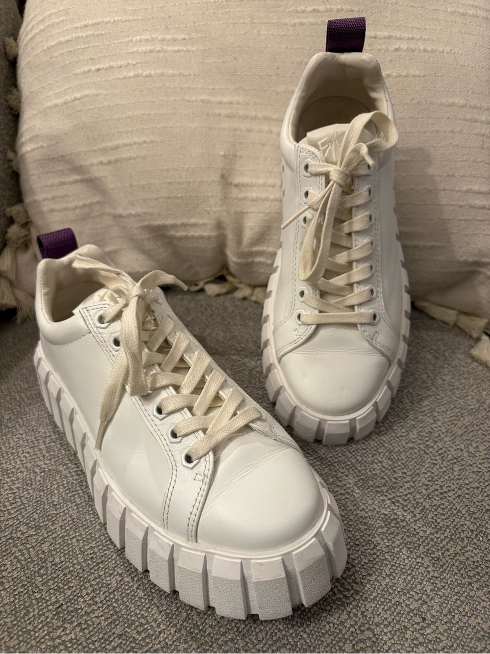 Eytys Odessa White Leather Platform Sneaker